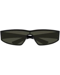 McQueen - Eyewear Wraparound Rectangular Sunglasses - Lyst