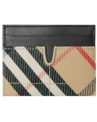 Burberry - Checked Snip Card Case - Lyst