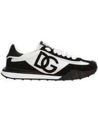 Dolce & Gabbana - Logo Patch Low-Top Sneakers - Lyst