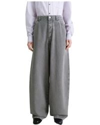 Lemaire - Snow-Wash Tapered Trousers - Lyst