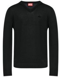 DIESEL - K-Verim V-Neck Knitted Jumper - Lyst