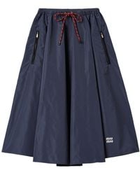 Miu Miu - Technical Fabric Skirt - Lyst