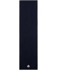 Moncler - Logo Patch Ribbed Scarf - Lyst
