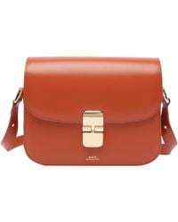 A.P.C. - Small Grace Calf-Leather Shoulder Bag - Lyst