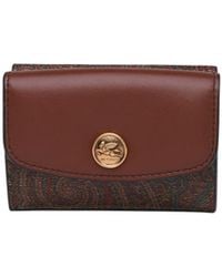 Etro - Paisley-Jacquard Foldover Top Wallet - Lyst
