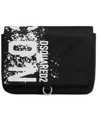 DSquared² - Logo-Print Messenger Bag - Lyst