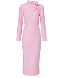 Roland Mouret - Bow-Detail Jacquard Cocktail Dress - Lyst
