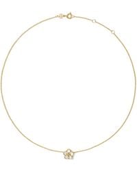 Tory Burch - Kira Flower Embellished Necklace - Lyst