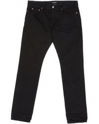 Saint Laurent - Logo Patch Straight Leg Jeans - Lyst