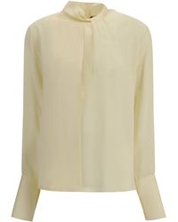Tom Ford - Long Sleeved Satin Blouse - Lyst