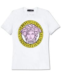 Versace - Medusa Head Printed Crewneck T-Shirt - Lyst