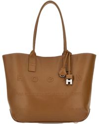 Hogan - Small Address Leather Tote Bag - Lyst