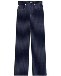 KENZO - Sashiko Stitch Wide Leg Jeans - Lyst