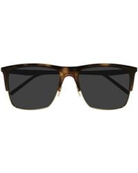Saint Laurent - Eyewear Rectangle-Frame Sunglasses - Lyst