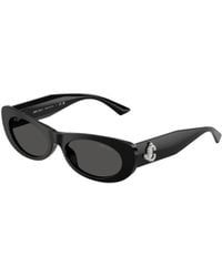 Jimmy Choo - Eyewear Oval Frame Sunglasses - Lyst