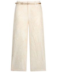 Liu Jo - Sequin-Embroidered Muslin Trousers - Lyst