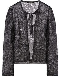 Fabiana Filippi - Tied Detail Open-Knit Cardigan - Lyst