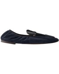 KHAITE - Leather And Suede Ballet Flats - Lyst