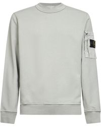 Stone Island - Logo Patch Crewneck Sweatshirt - Lyst