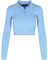 Dolce & Gabbana - Long-Sleeved Knitted Polo Shirt - Lyst