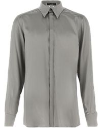 Dolce & Gabbana - Curved Hem Satin Shirt - Lyst