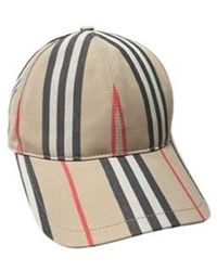 Burberry - Striped Baseball Cap - Lyst
