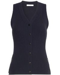 Max Mara - Cotton And Viscose Yarn Gilet - Lyst