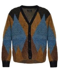 AllSaints - Bernie Intarsia Cardigan - Lyst
