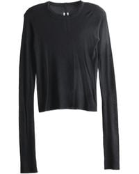 Rick Owens - Crew Neck Long-Sleeved T-Shirt - Lyst