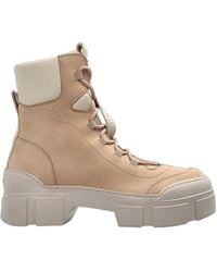 Vic Matié - Round Toe Lace-Up Boots - Lyst