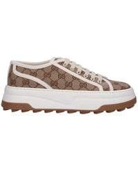 Gucci - Gg-Canvas Lace-Up Sneakers - Lyst