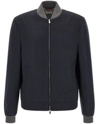 Brunello Cucinelli - Cashmere Zip-Up Bomber Jacket - Lyst