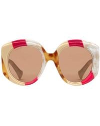Gucci - Eyewear Logo Plaque Oversized Frame Sunglasses - Lyst