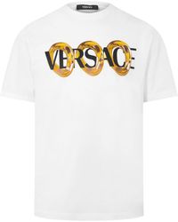Versace - Solid Color Printed T-Shirt - Lyst