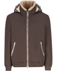 Brunello Cucinelli - Sherling Neck Bomber Jacket - Lyst