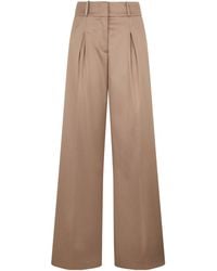 Peserico - Embellished Pleated Wide-Leg Trousers - Lyst