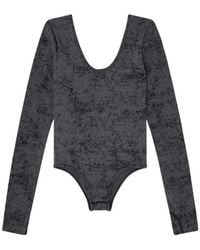 DIESEL - Open-Back Utilitarian Print Bodysuit - Lyst