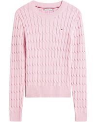 Tommy Hilfiger - Cable Knit Crew Neck Jumper - Lyst