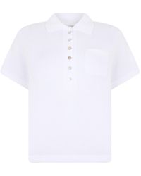 Vince - Short-Sleeve Polo T-Shirt - Lyst