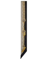 Gucci - Gg Chain Horsebit Printed Neckbow - Lyst