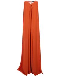 Gianluca Capannolo - Pleated Sleeveless Maxi Dress - Lyst