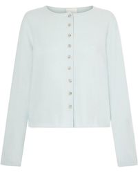 Allude - Ribbed Cotton And Cashmere-Blend Cardigan - Lyst
