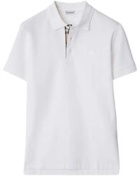 Burberry - Ekd Embroidered Short Sleeved Polo Shirt - Lyst