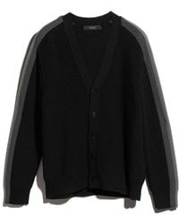 Gucci - Rib Wool Cardigan With Muted Web - Lyst