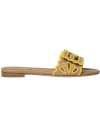Fendi - Baguette Openwork Embroidered Slides - Lyst