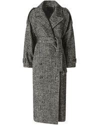 Pinko - Double-Breasted Belted Coat - Lyst