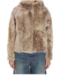 Yves Salomon - Hooded Lamb Fur Jacket - Lyst