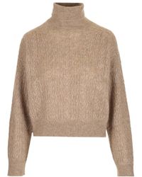 Brunello Cucinelli - Cable-Knit Crew-Neck Jumper - Lyst