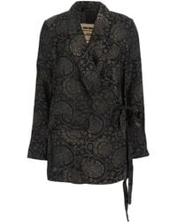 Uma Wang - Jacket With Notched Revers And All-Over Motif - Lyst
