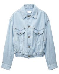 Versace - Elasticated-Waist Denim Jacket - Lyst